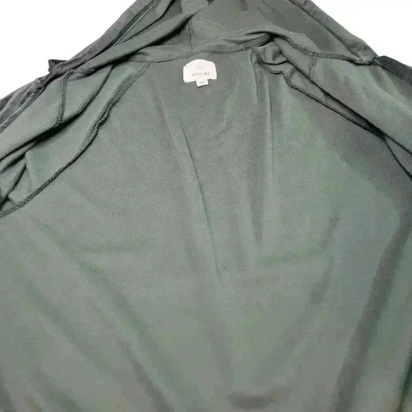 Aerie Offline After Party Velour Jacket Green Womens Large Athleisure Cozy Warm - Picture 10 of 11